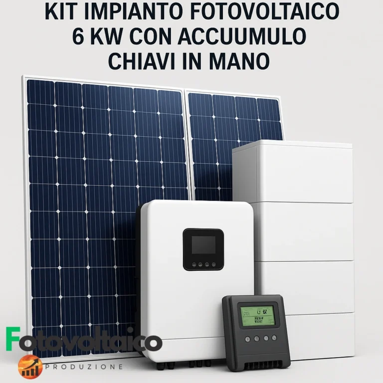 kit impianto fotovoltaico 6 kw con accumulo prezzo chiavi in mano per soluzioni energetiche sostenibili