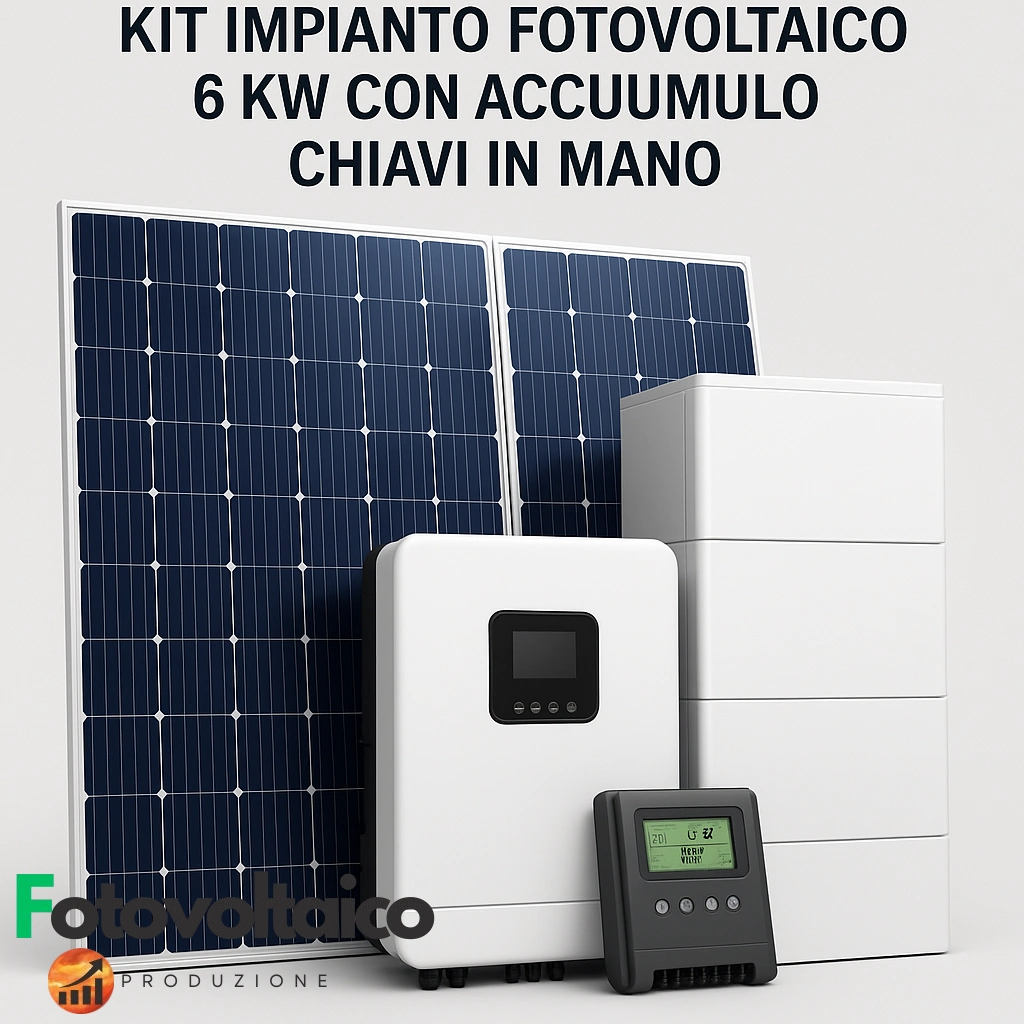 kit impianto fotovoltaico 6 kw con accumulo prezzo chiavi in mano per soluzioni energetiche sostenibili
