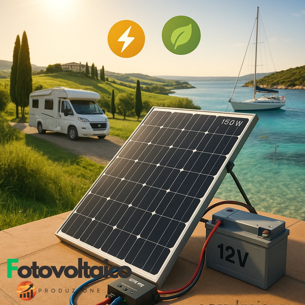 pannello-solare-12v-camper-barca-auto.jpg" alt="Pannello solare per caricare batteria 12V su camper in Toscana e barca in Sardegna. Soluzioni per batterie 100 Ah, 80 Ah, auto elettriche e barche - ProduzioneFotovoltaico
