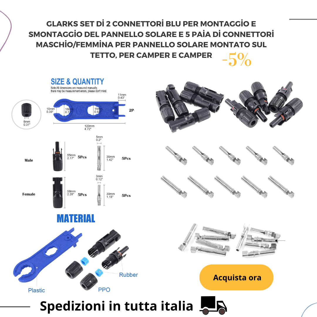 Connettori Per Piante Tipo A - 12 Pezzi - Giunti In Plastica Per Tralicci E Sostegni Da Giardino - Ø 8-20mm