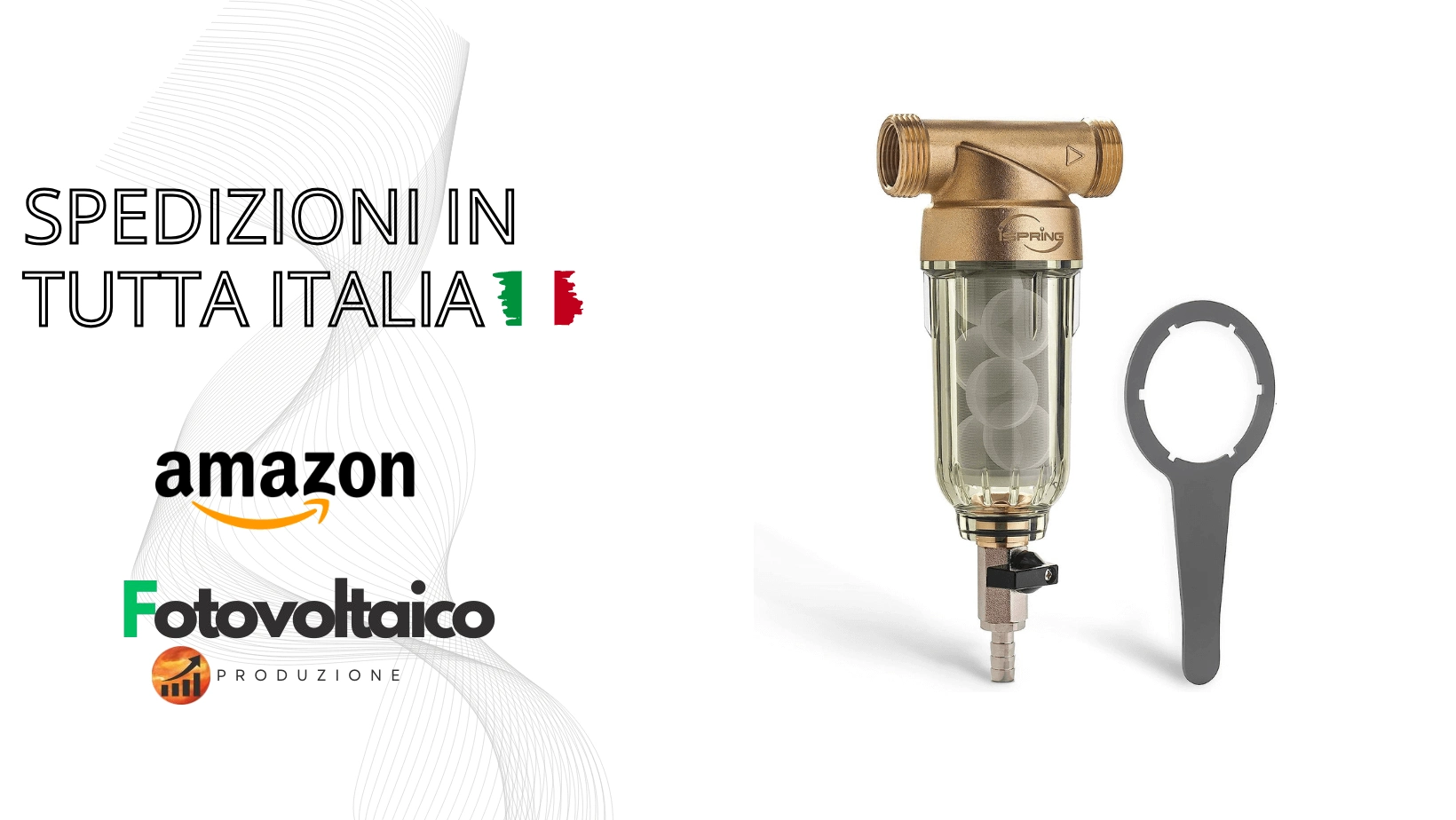 Filtro anticalcare dopo il contatore installato all’ingresso acqua per bloccare il calcare