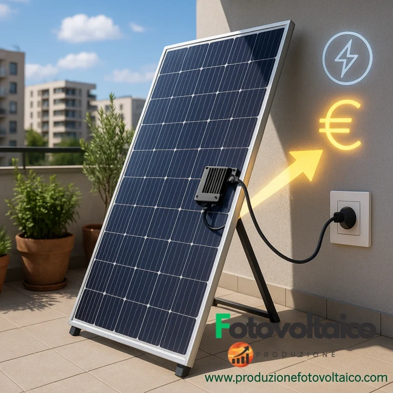Dettaglio microinverter kit fotovoltaico plug and play 350W - ProduzioneFotovoltaico.com