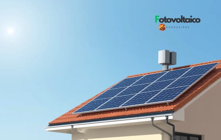 Pannelli fotovoltaici installati su un tetto residenziale con il sole che splende, incentivi GSE 2025