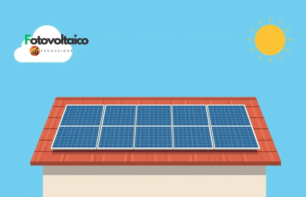 Pannelli fotovoltaici Panasonic installati su tetto residenziale in Italia