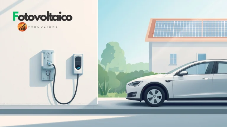 Stazione di ricarica portatile per auto elettriche tipo 2 collegata a un veicolo elettrico