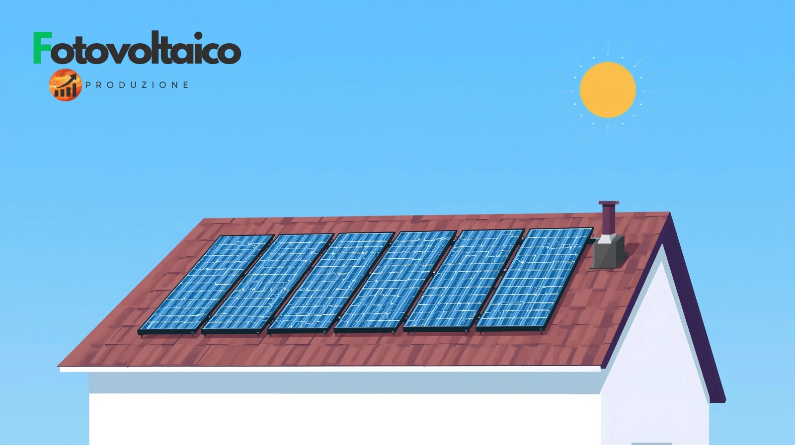 Un moderno inverter ibrido 6 kW installato a parete accanto a un sistema di batterie di accumulo al litio per impianto fotovoltaico residenziale.